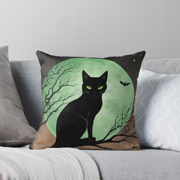 Item preview, Witchy Black Cat Full Moon Halloween Spooky Silhouette designed and sold by Lorets-Designs.