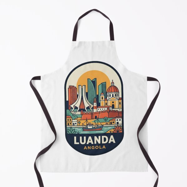 Item preview, Unique Luanda Angola Travel Badge, Retro Bay Skyline & Fortaleza de Sao Miguel Landmark Emblem designed and sold by raedattia.