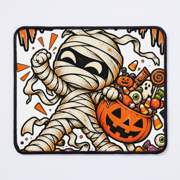 Item preview, Trick or Treat Mummy Halloween T-Shirt - Candy Level Legendary designed and sold by KIDEnia.