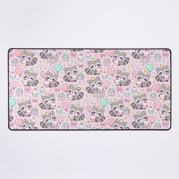 Item preview, Kawaii Birthday Baby Raccoon Cupcake Pattern designed and sold by Soft Berry Studio.