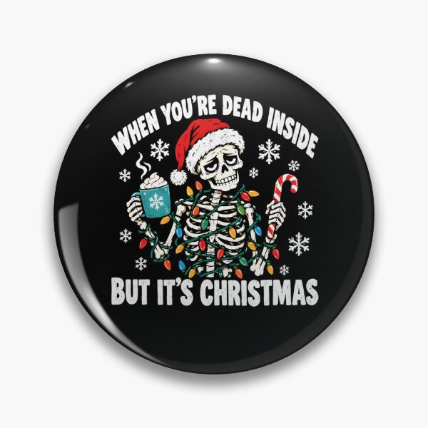 Item preview, When You're Dead Inside But It's Christmas Lights Funny Skeleton Coffee Xmas designed and sold by clothesy7.