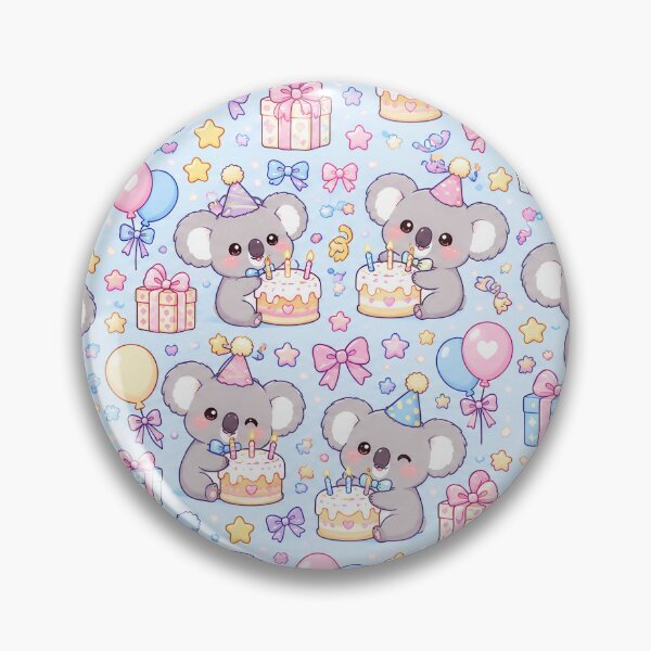 Item preview, Kawaii Birthday Baby Koala Cake Pattern designed and sold by Soft Berry Studio.