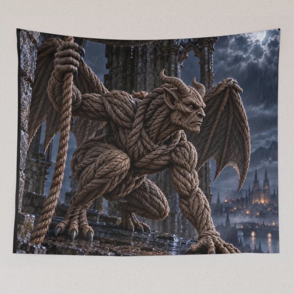 Item preview, Gargoyle on a Ruined Gothic Bell Tower designed and sold by JUTElCONIC.