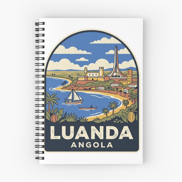 Item preview, Insignia de viaje única de Luanda Angola, costa de Baia de Luanda y emblema del mausoleo de Agostinho Neto designed and sold by raedattia.