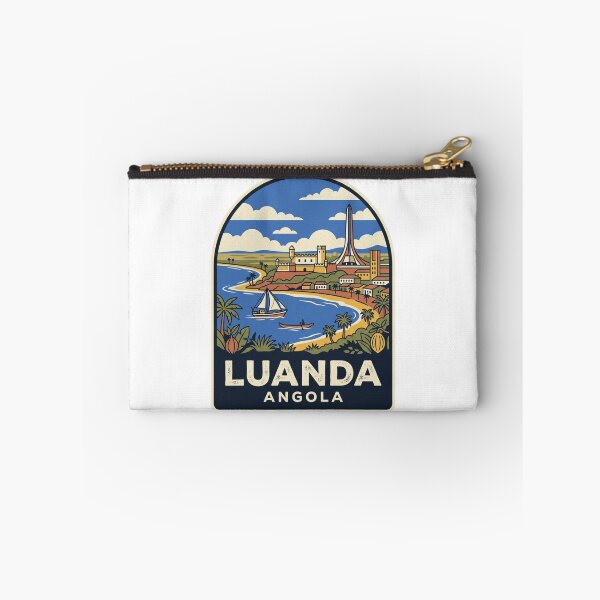 Item preview, Unique Luanda Angola Travel Badge, Baia de Luanda Coast & Agostinho Neto Mausoleum Emblem designed and sold by raedattia.