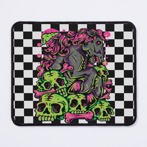 Item preview, Checkered Zombie Horse and Skulls designed and sold by Side By Side Studio.