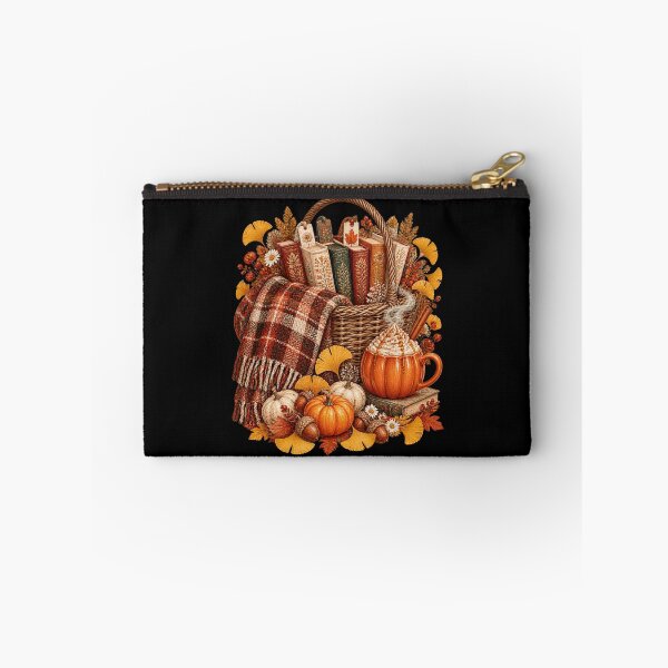 Item preview, Cozy Autumn Reading Picnic Basket Books Plaid designed and sold by barfikalart.