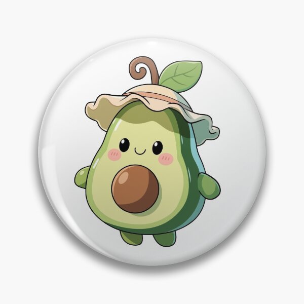 Item preview, Cute Kawaii Avocado Wearing Sun Hat    designed and sold by DesignByUmza.