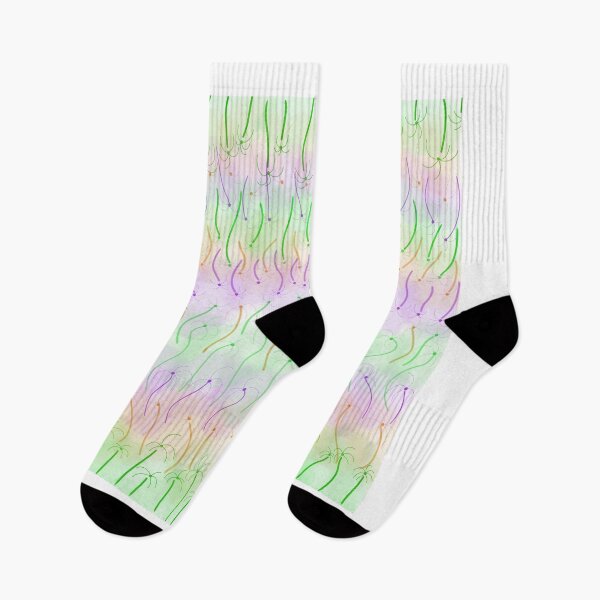 Item preview, pastel rainbow wavy abstract line pattern designed and sold by Bywithrose instant studio.