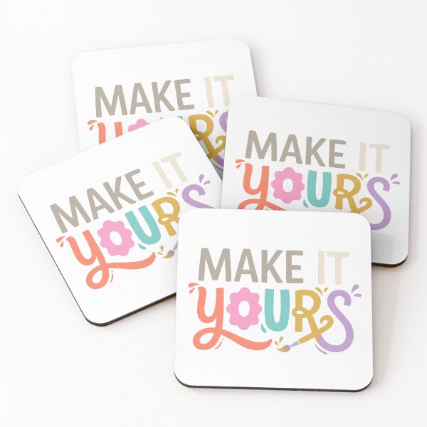 Item preview, Make It Yours – Colorful Creative Inspirational Typography designed and sold by CreativeArtisanPrints Shop.