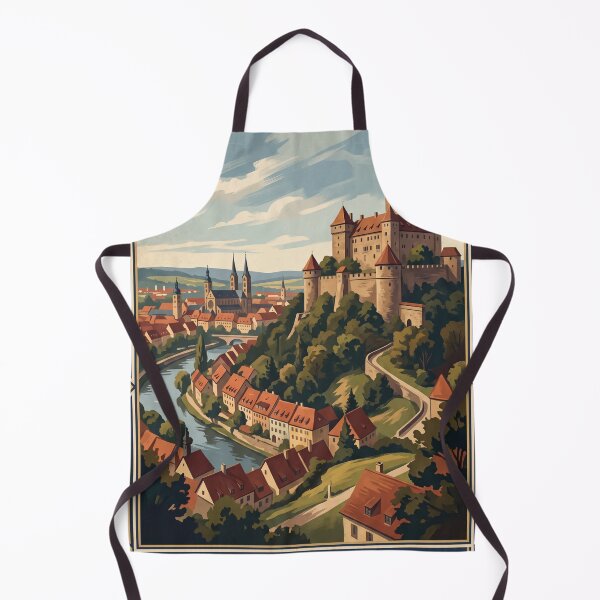 Item preview, Bamberg Altenburg Germany Vintage Travel Poster – Altenburg Castle Old Town Franconia designed and sold by Bomax121.