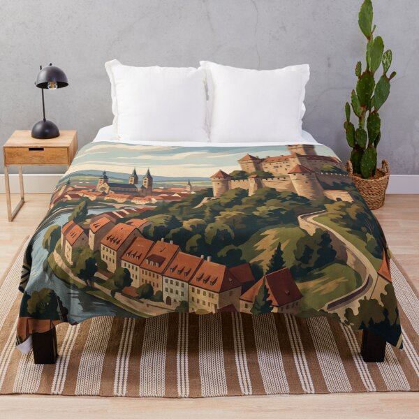 Item preview, Bamberg Altenburg Germany Vintage Travel Poster – Altenburg Castle Old Town Franconia designed and sold by Bomax121.