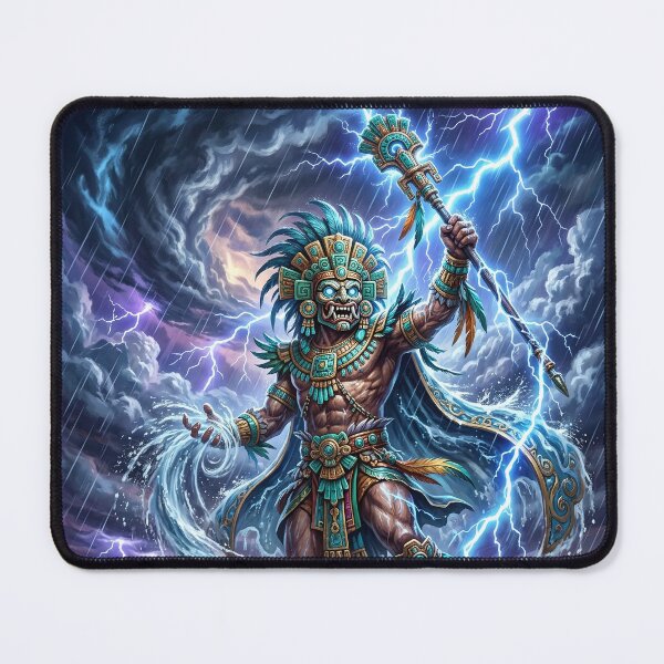 Item preview, Tlaloc God of Rain and Thunder - Aztec Mythology Art designed and sold by Lucid Dream Pixel.