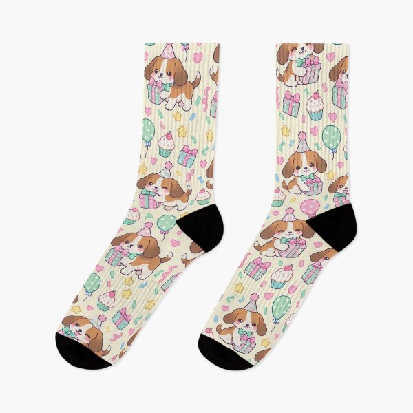 Item preview, Kawaii Birthday Beagle Pattern designed and sold by Soft Berry Studio.