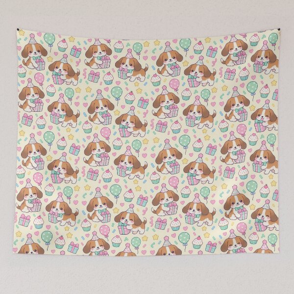 Item preview, Kawaii Birthday Beagle Pattern designed and sold by Soft Berry Studio.