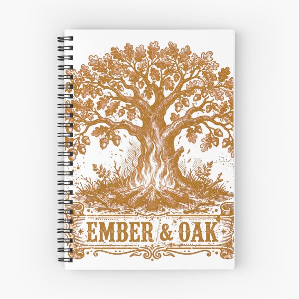 Item preview, Ember and Oak T-Shirt – Vintage Campfire Camping Nature Tee Gift designed and sold by Worn and Witty.