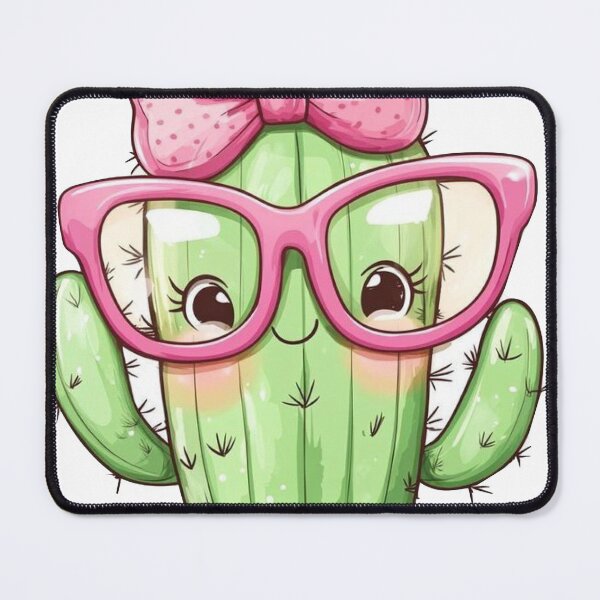 Item preview, Cute Cactus Wearing Pink Glasses and Bow    designed and sold by DesignByUmza.