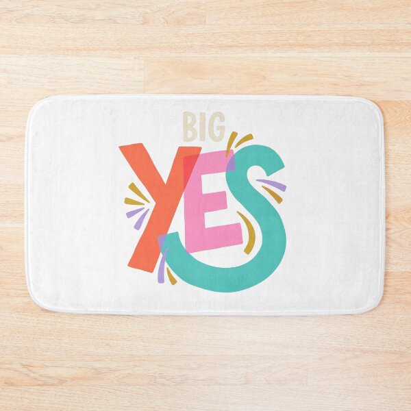 Item preview, Big Yes – Bold Colorful Positive Motivational Typography designed and sold by CreativeArtisanPrints Shop.