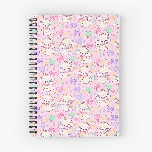 Item preview, Kawaii Birthday Poodle Pattern designed and sold by Soft Berry Studio.