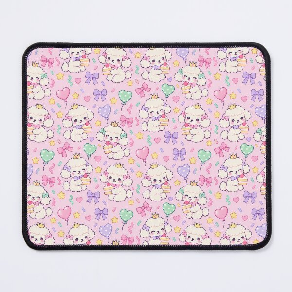 Item preview, Kawaii Birthday Poodle Pattern designed and sold by Soft Berry Studio.