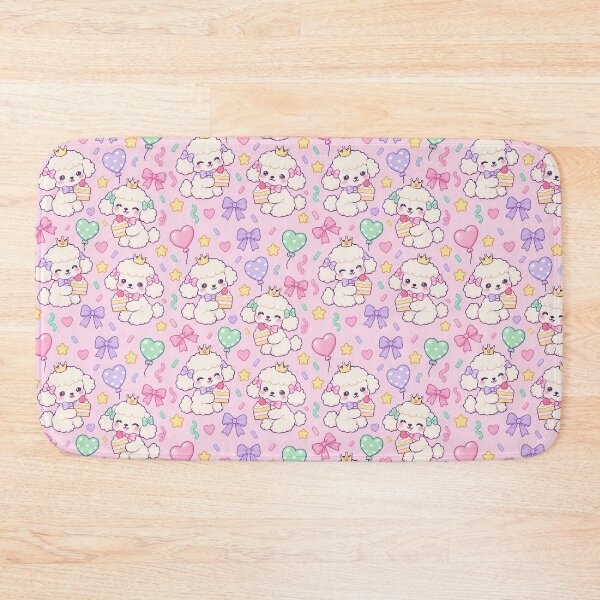 Item preview, Kawaii Birthday Poodle Pattern designed and sold by Soft Berry Studio.