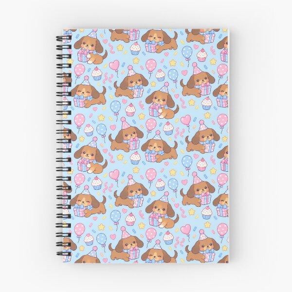 Item preview, Kawaii Birthday Dachshund Pattern designed and sold by Soft Berry Studio.