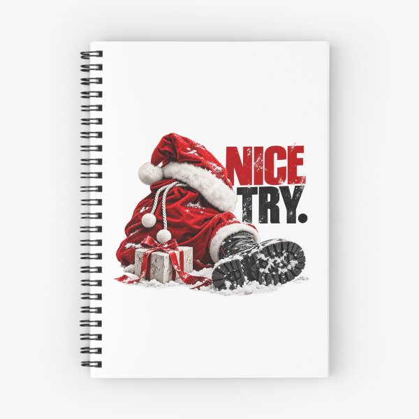 Item preview, Nice Try Sarcastic Santa Claus Winter Holiday Humor designed and sold by zzz888.