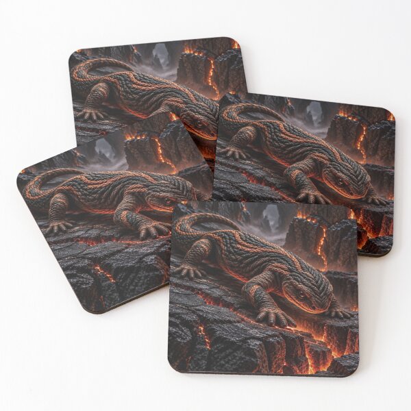 Item preview, Fire Salamander on Volcanic Rock designed and sold by JUTElCONIC.