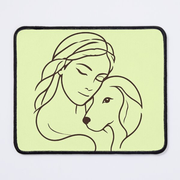 Item preview, Woman and Dog Tender Embrace designed and sold by mimiartes.