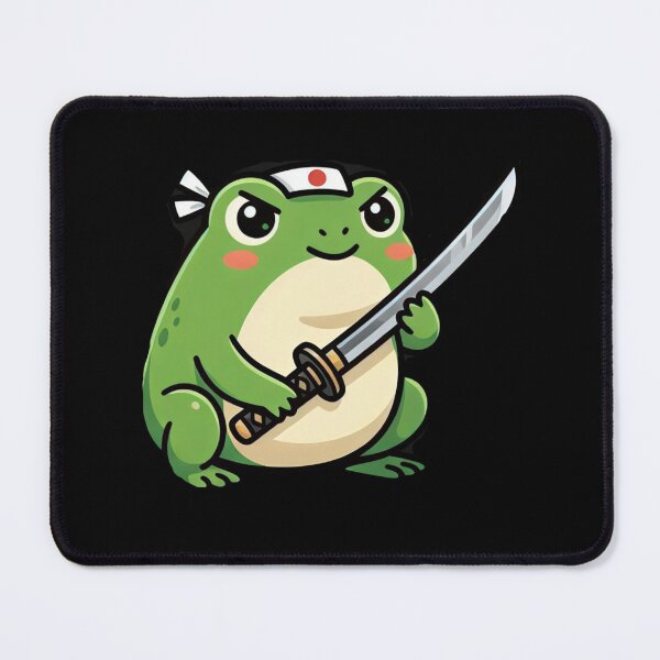 Item preview, Cute Samurai Frog Katana Funny Animal designed and sold by ValhallaHub.
