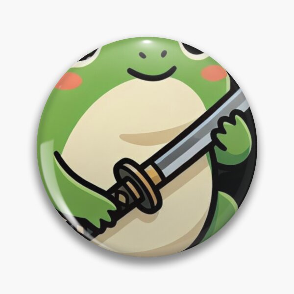 Item preview, Cute Samurai Frog Katana Funny Animal designed and sold by ValhallaHub.