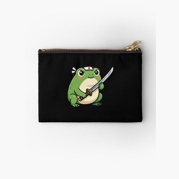 Item preview, Cute Samurai Frog Katana Funny Animal designed and sold by ValhallaHub.