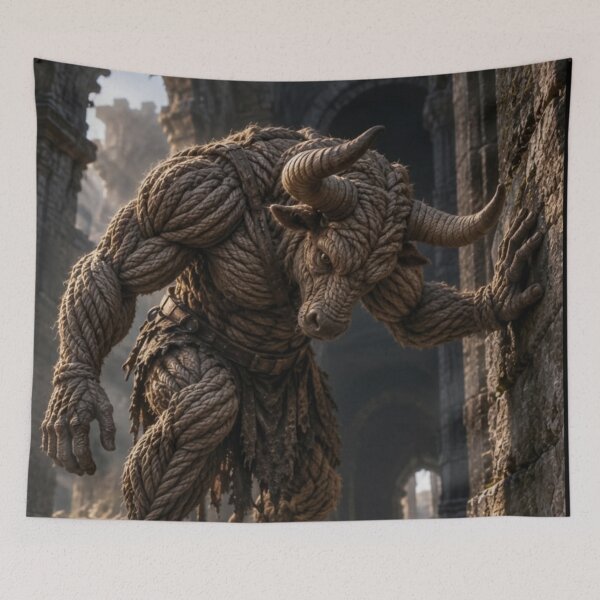 Item preview, Minotaur in a Ruined Stone Labyrinth designed and sold by JUTElCONIC.