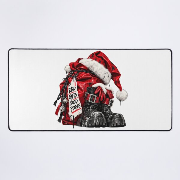 Item preview, Bad Presents Good People Edgy Punk Rock Winter Holiday Boots designed and sold by zzz888.