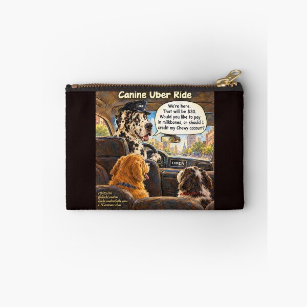 Item preview, Canine Uber Ride Funny Dog Cartoon Gifts by Rick London designed and sold by Rick London Gifts.