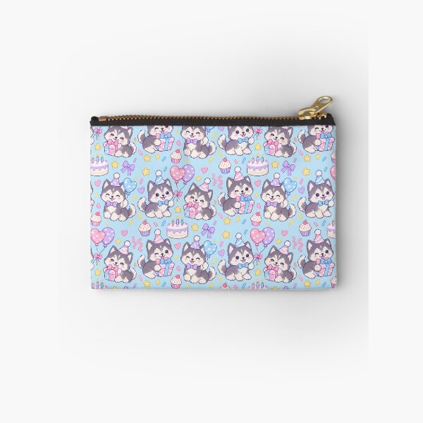 Item preview, Kawaii Birthday Husky Puppy Pattern designed and sold by Soft Berry Studio.
