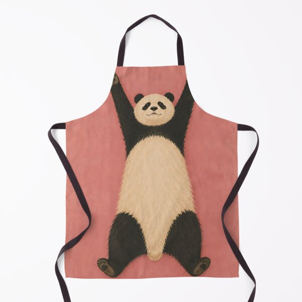 Item preview, Cute Stretching Panda Arms Up Vintage Pink Nursery Art designed and sold by artswag.