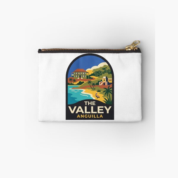 Item preview, Unique The Valley Anguilla Travel Badge, Wallblake House Beach & Brown Pelican Coastal Emblem designed and sold by raedattia.