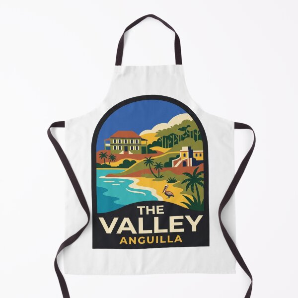 Item preview, Unique The Valley Anguilla Travel Badge, Wallblake House Beach & Brown Pelican Coastal Emblem designed and sold by raedattia.