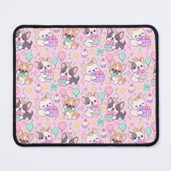 Item preview, Kawaii Birthday French Bulldog Puppy Pattern designed and sold by Soft Berry Studio.