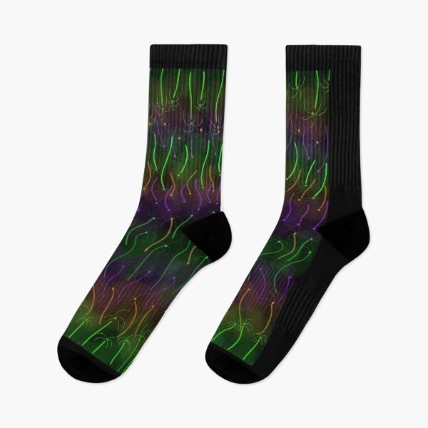Item preview, Neon bioluminescent wavy squiggle line pattern designed and sold by Bywithrose instant studio.