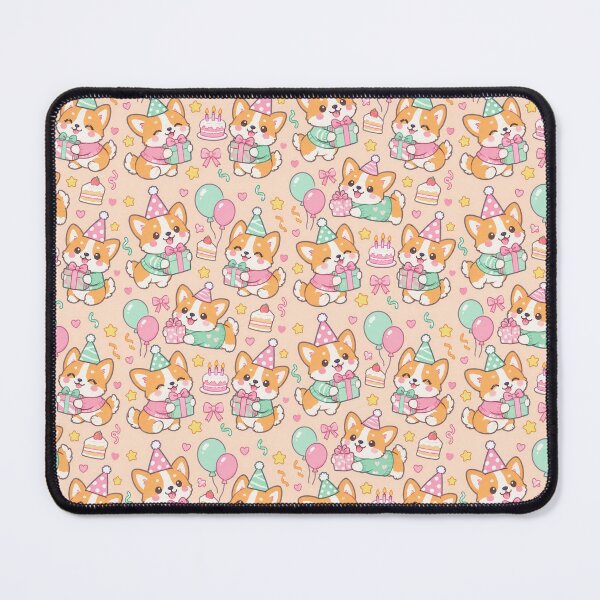 Item preview, Kawaii Birthday Corgi Puppy Pattern designed and sold by Soft Berry Studio.