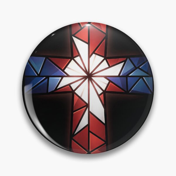 Item preview, Stained Glass Cross Window Art designed and sold by Gangster-Design.