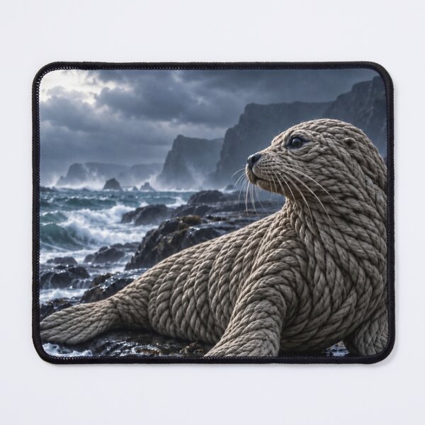Item preview, Selkie Protecting a Tidal Relic on a Stormy Shore designed and sold by JUTElCONIC.