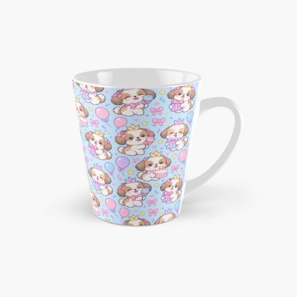 Item preview, Kawaii Birthday Shih Tzu Puppy Pattern designed and sold by Soft Berry Studio.
