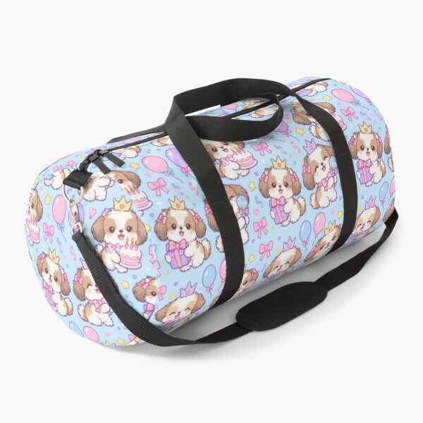 Item preview, Kawaii Birthday Shih Tzu Puppy Pattern designed and sold by Soft Berry Studio.