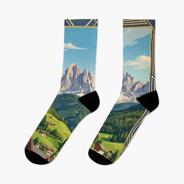 Item preview, Ortisei Italy Vintage Travel Poster – Val Gardena Dolomites South Tyrol Alpine Village designed and sold by Bomax121.