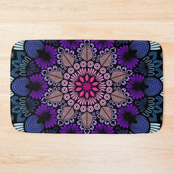 Item preview, Midnight Bloom Geometric Floral Mandala designed and sold by FioreDiCiliegio.