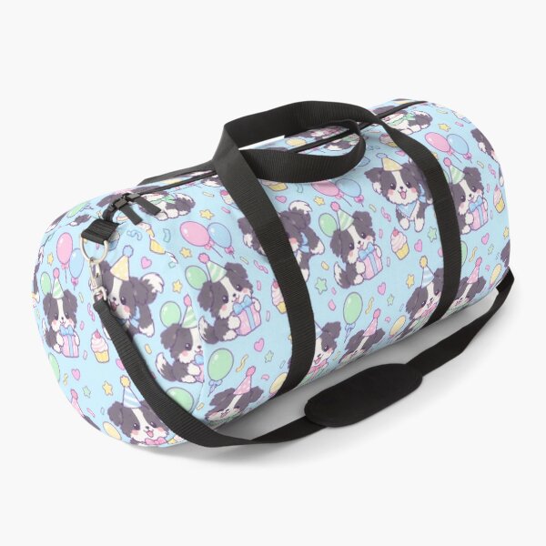 Item preview, Kawaii Birthday Border Collie Puppy Pattern designed and sold by Soft Berry Studio.
