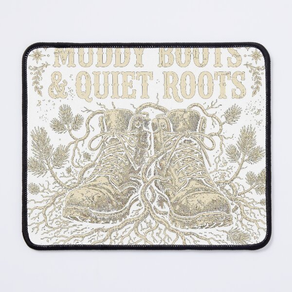 Item preview, Muddy Boots Quiet Roots T-Shirt – Vintage Hiking Nature Lover Tee designed and sold by Worn and Witty.